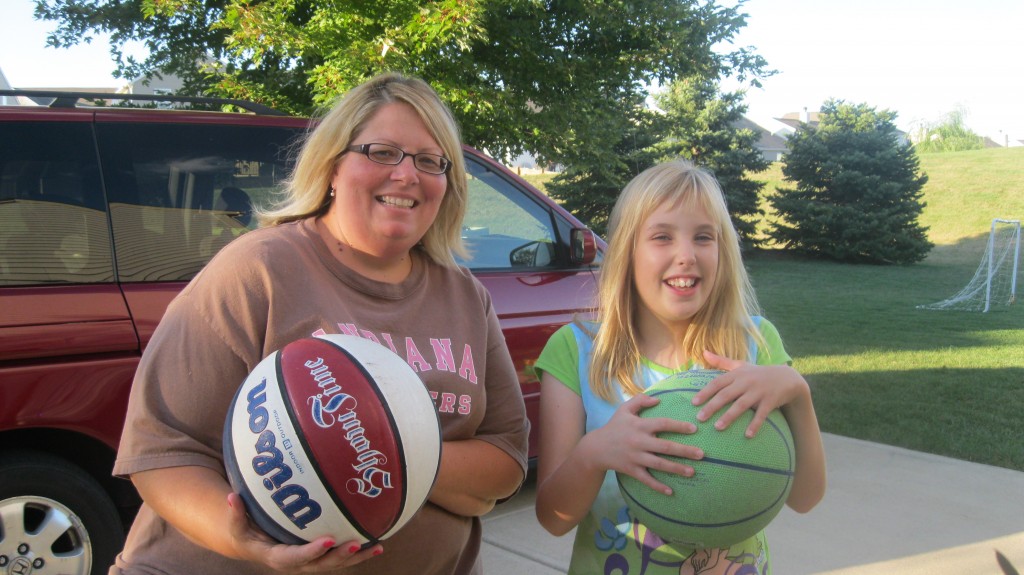 Maddie with our great family friend, Leslie. 